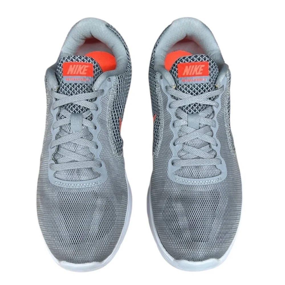 Nike Revolution 3 #819303-002 Gray Orange Women's Running Shoes Sneakers Size 8